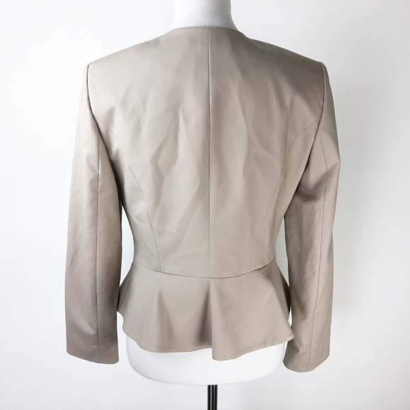 Calvin Klein Women's Blazer Tan Size 8 Zip Front - Picture 5 of 7